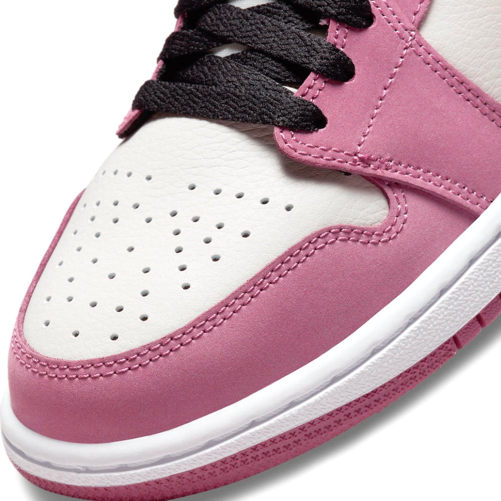 Womens Air Jordan 1 Mid Berry Pink Light Black