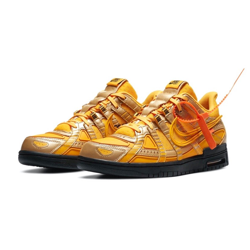 Off-White x Nike Air Rubber Dunk University Gold