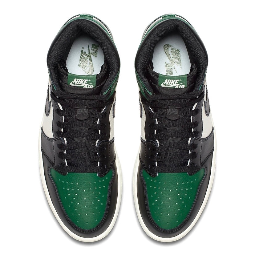 Air Jordan 1 High Retro OG Pine Toe 1.0 Pine Green Black Sail White