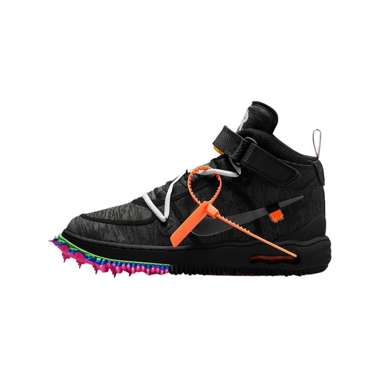 Off White x Nike AF1 Mid Track Black Clear Black