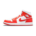 Women's Air Jordan 1 Mid White Habanero Red White