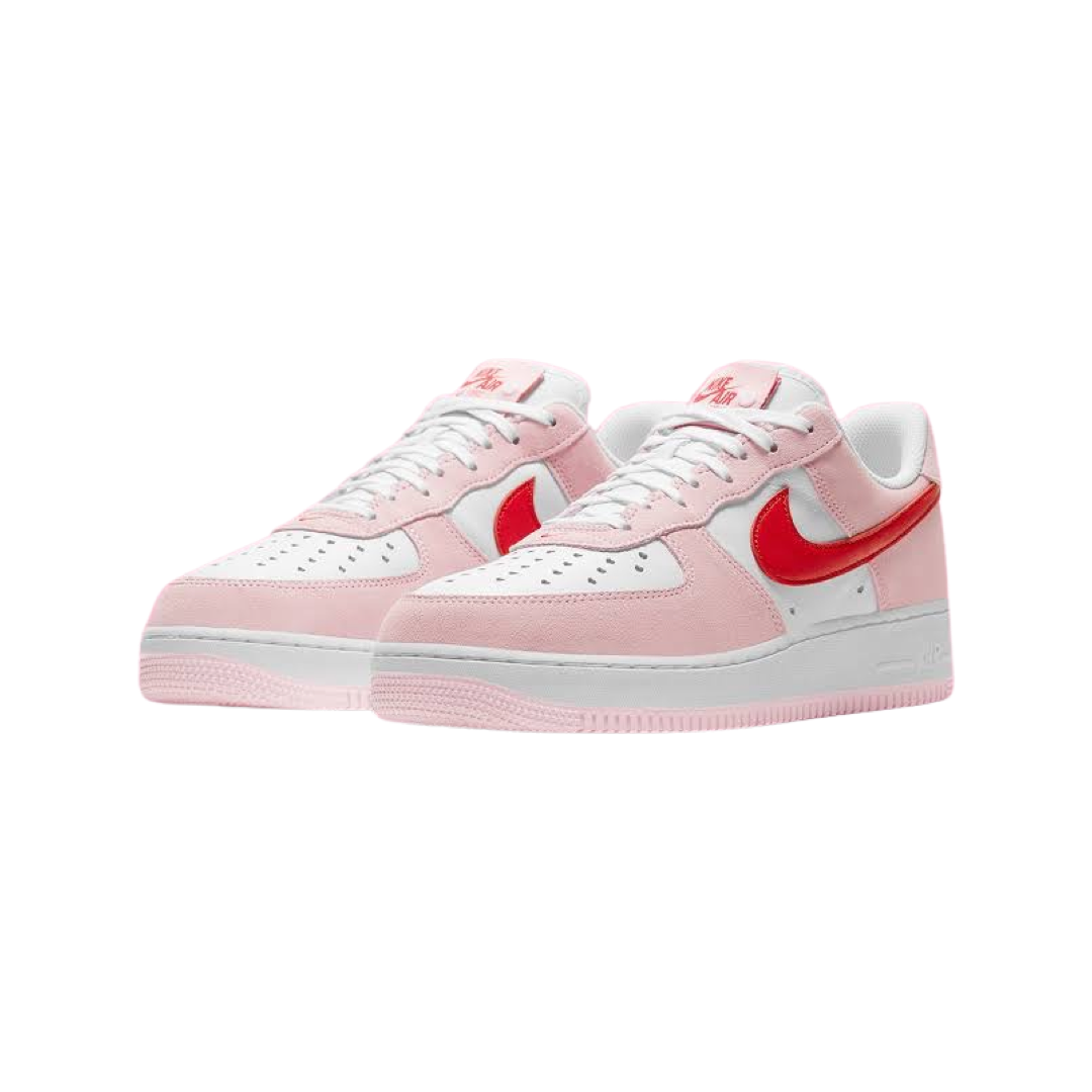 Nike Air Force 1 Low 07 QS Valentines Day Love Letter Tulip Pink University Red White
