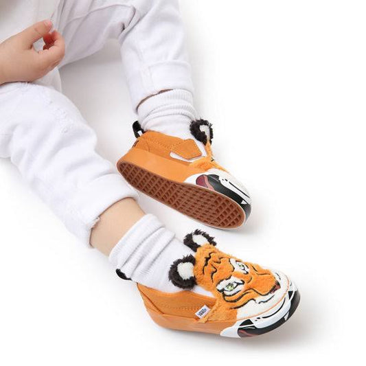 Vans Toddler Classic Slip On vel-cro Discover Project Multi Tiger
