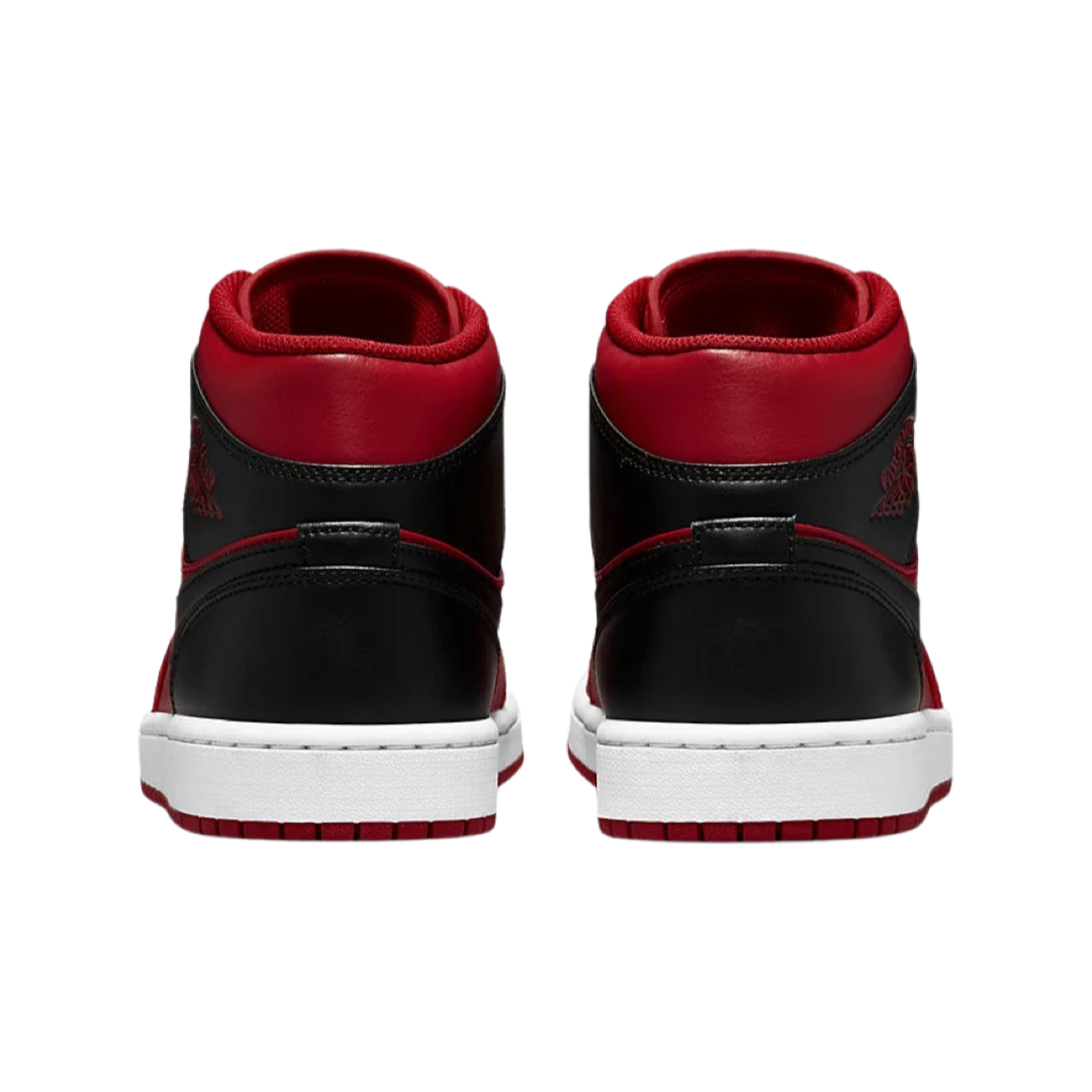 Air Jordan 1 Mid Reverse Bred Gym Red Black White