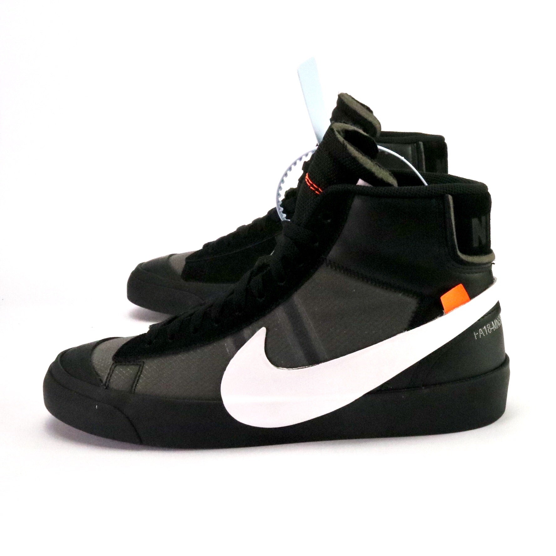 Off-white x nike blazer mid black/cone/black/white (grim outlet reapers)