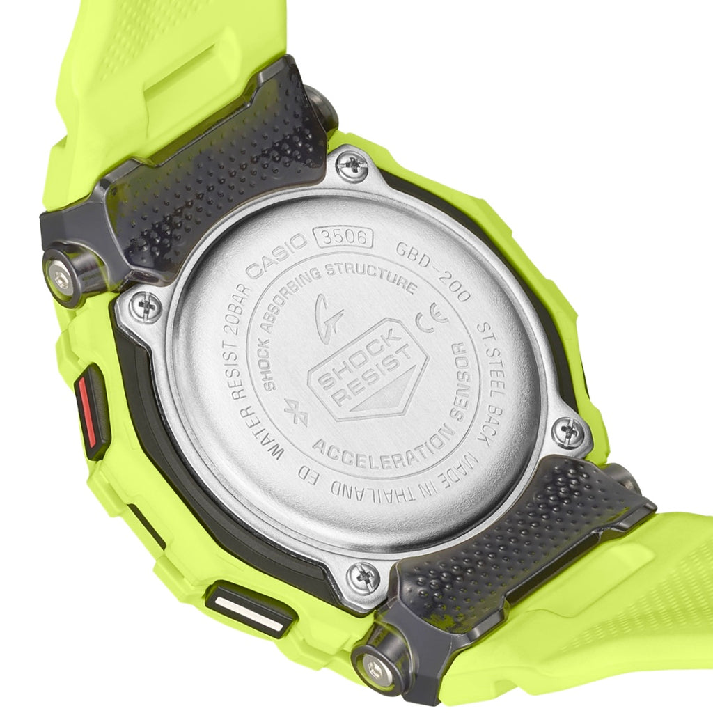 G-Shock G-Squad GBD200-9D Neon Yellow Sports Watch