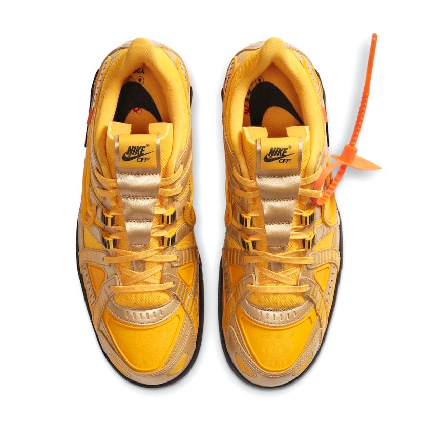 Off-White x Nike Air Rubber Dunk University Gold