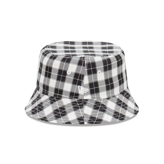 New Era LA Dodgers Plaid Black White Bucket Hat