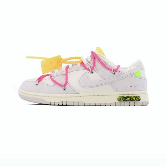 Off-White x Nike Dunk Low "Lot 17 of 50" Sail Neutral Grey Hyper Pink