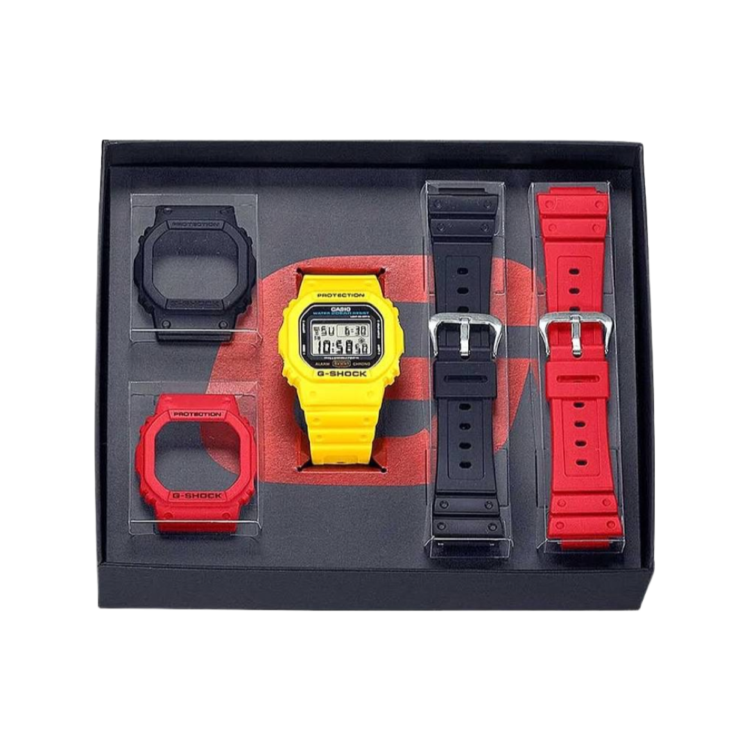 G-Shock Revival DWE5600R-9D Limited Edition Boxset Yellow Multicoloured Watch