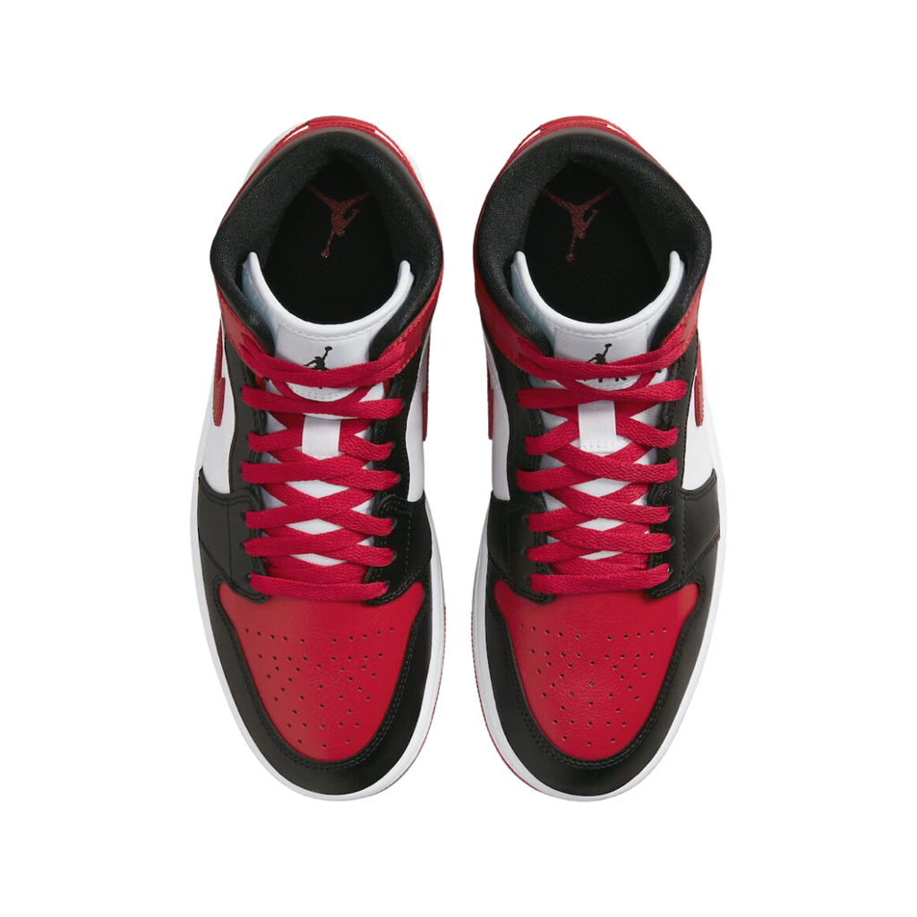 Women's Air Jordan 1 Mid Black Gym Red White