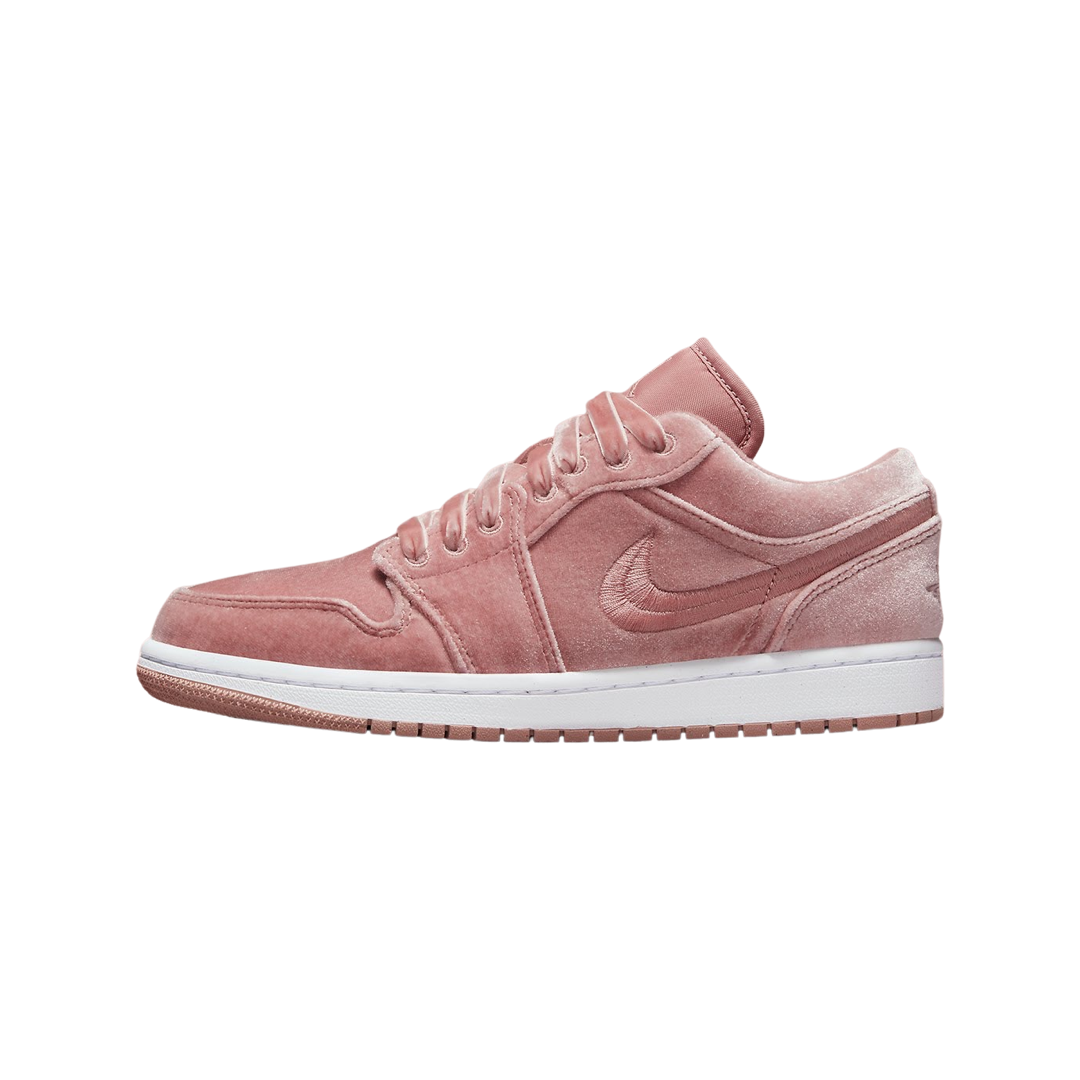 Women's Air Jordan 1 Low Pink Velvet Rust Pink White