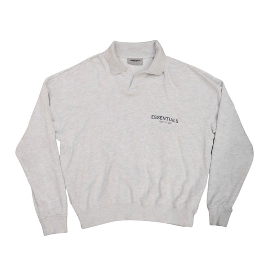 Fear of God Essentials Long Sleeve Polo Light Oatmeal