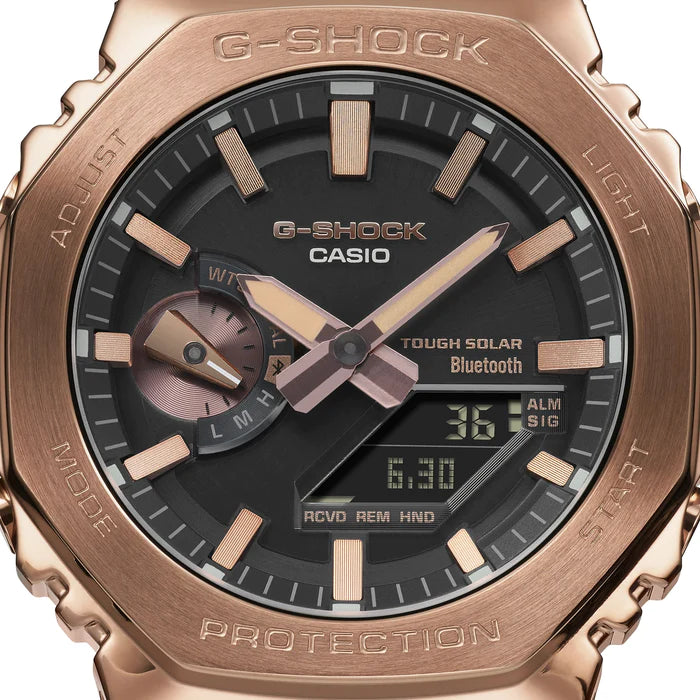 G-Shock GMB2100GD-5ADR Duo Stainless Steel Rose Metal Bezel Black Face Watch
