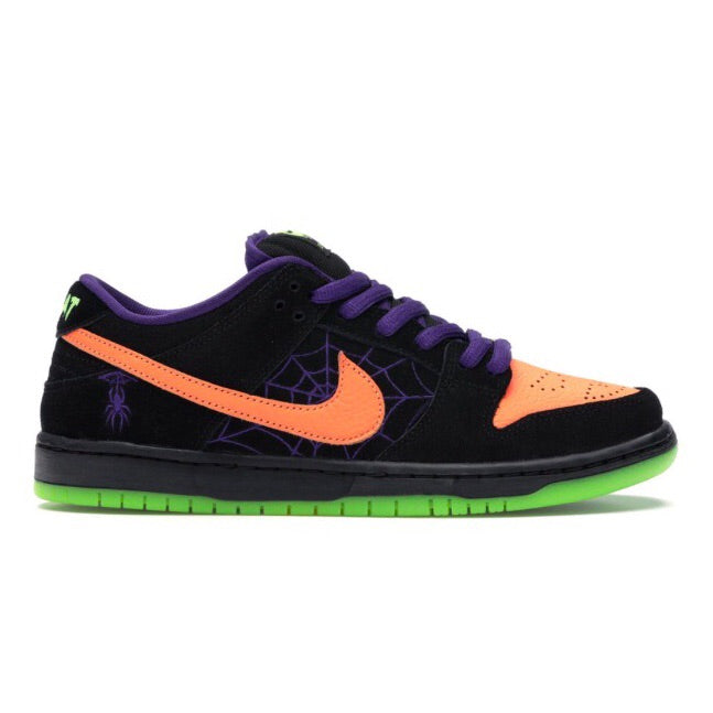 Nike SB Dunk Low Night of Mischief Halloween Black Orange Purple Electric Green