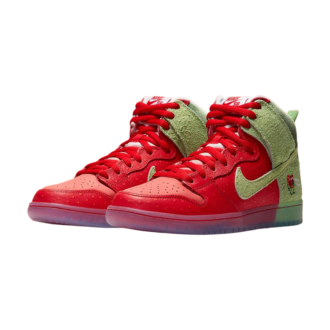 Nike Dunk Hi Strawberry Cough Regular Box University Spanich Green White
