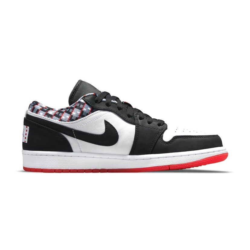 Air Jordan 1 Low Quai 54 White Black University Red