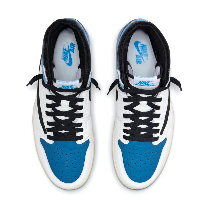 Travis Scott x Fragment x Air Jordan 1 Retro High White Black Royal Sail