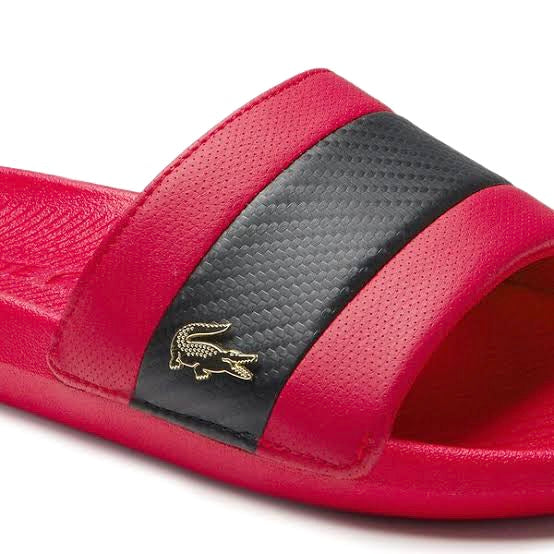 Croco Slide 0120 Red Black By Lacoste