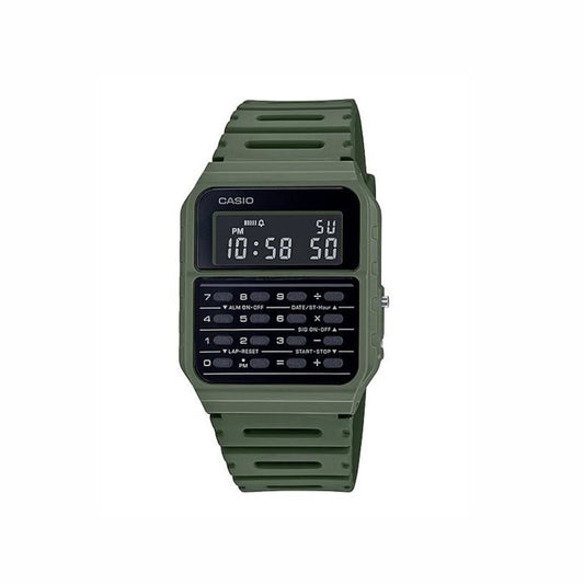 Casio Digital Watch Calculator Dark Green Black