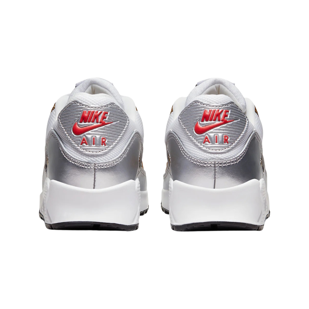 Nike air max 90 clearance premium sneakers shoes silver womens