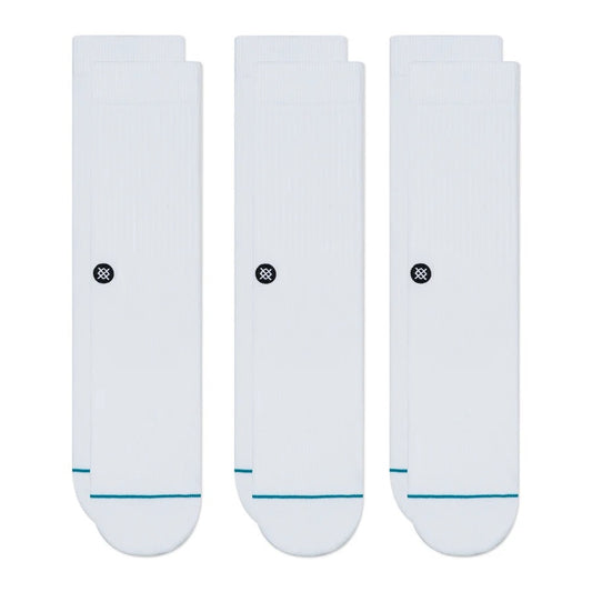 Stance Icon Socks 3 Pack White White