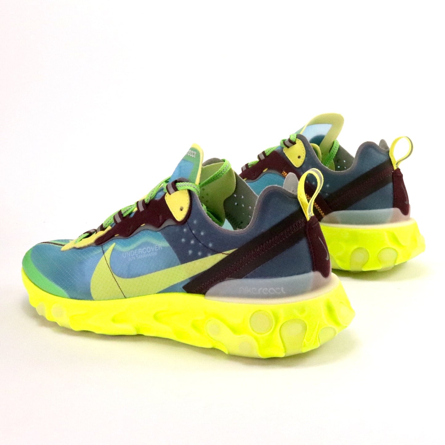 Nike React Element 87 x Undercover Lakeside Blue Electric Yellow