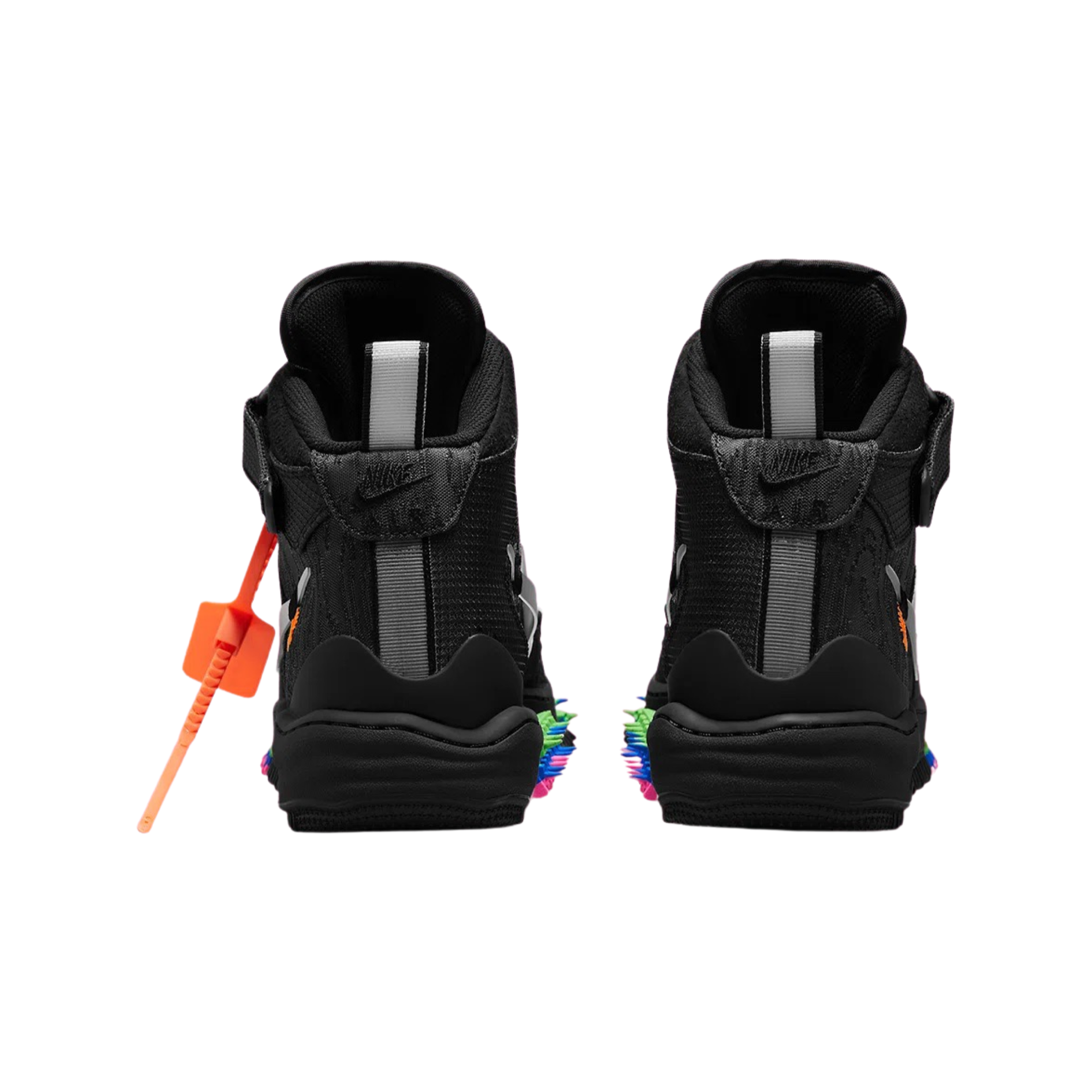 Off White x Nike AF1 Mid Track Black Clear Black