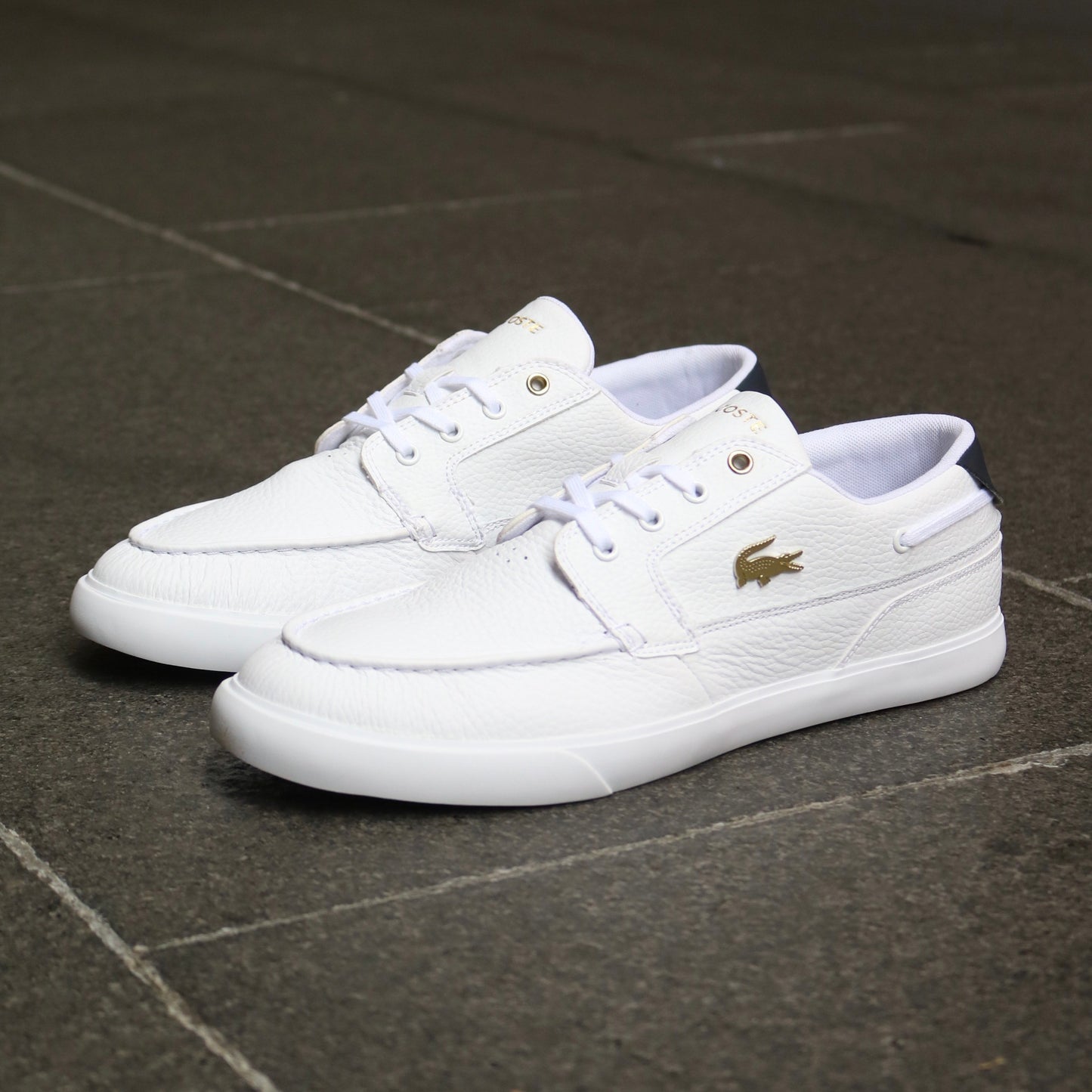 BayLiss Deck White Gold White by Lacoste