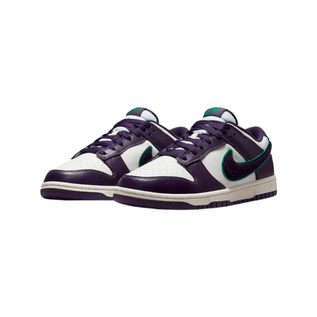 Nike Dunk Low Chenille Swoosh Grand Purple White