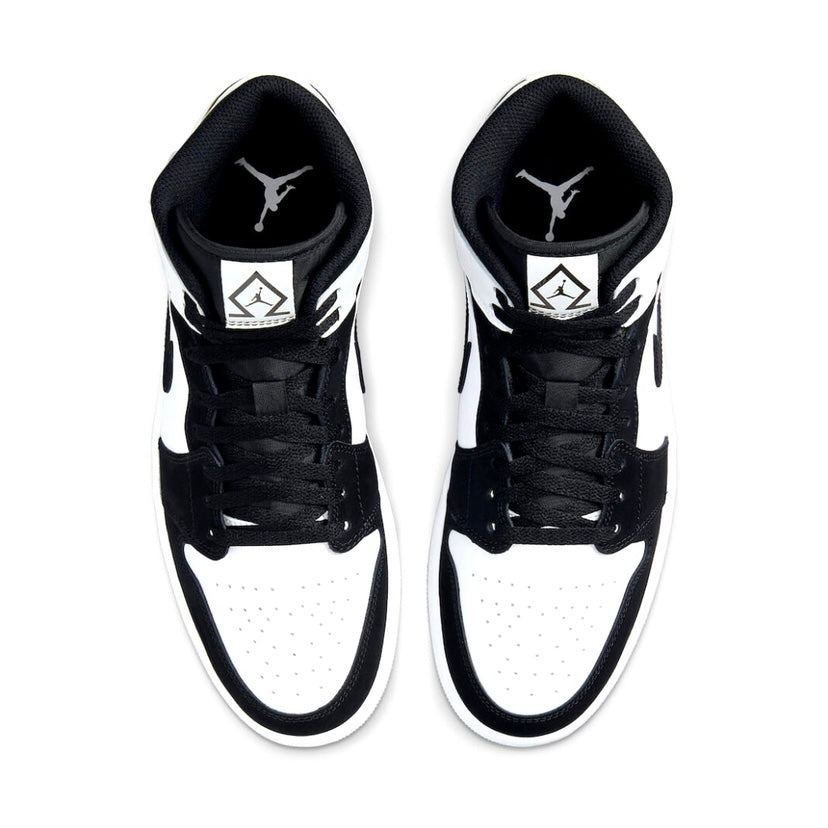 Air Jordan 1 Mid Diamond Black White