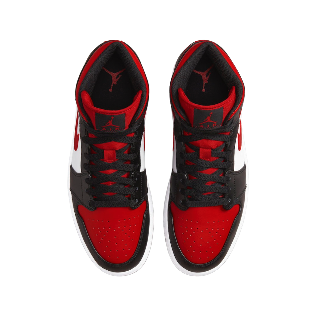 Air Jordan 1 Mid GS Black Fire Red