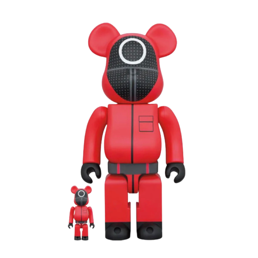 Squid Game x Bearbrick Circle Cryptic Masked Guards 100% & 400% Boxset