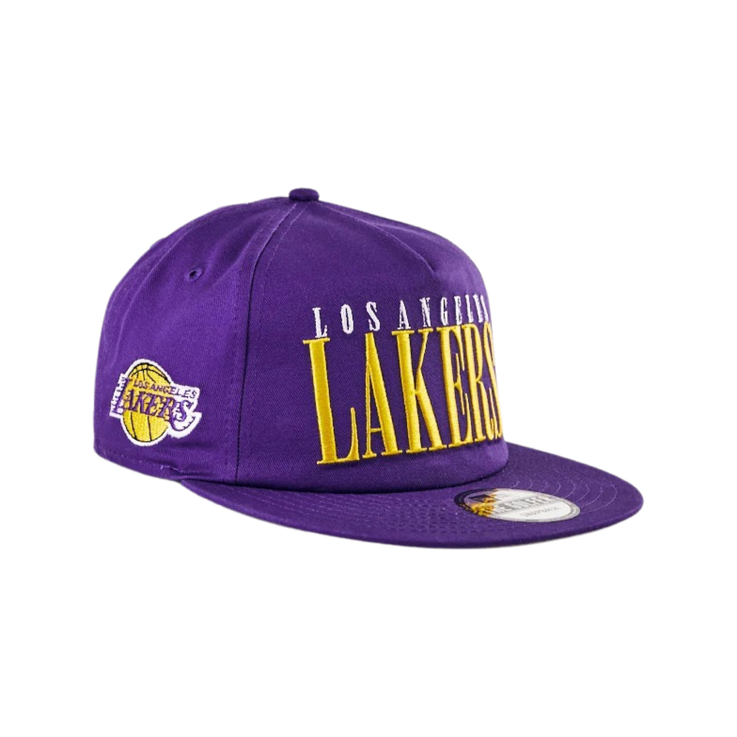 New Era Golfer Cap LA Lakers Classic Logo Purple Gold Strapback Cap