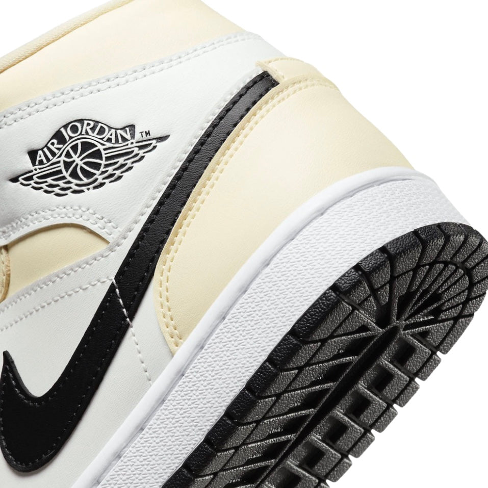 Womens Air Jordan 1 Mid Coconut Milk White Black