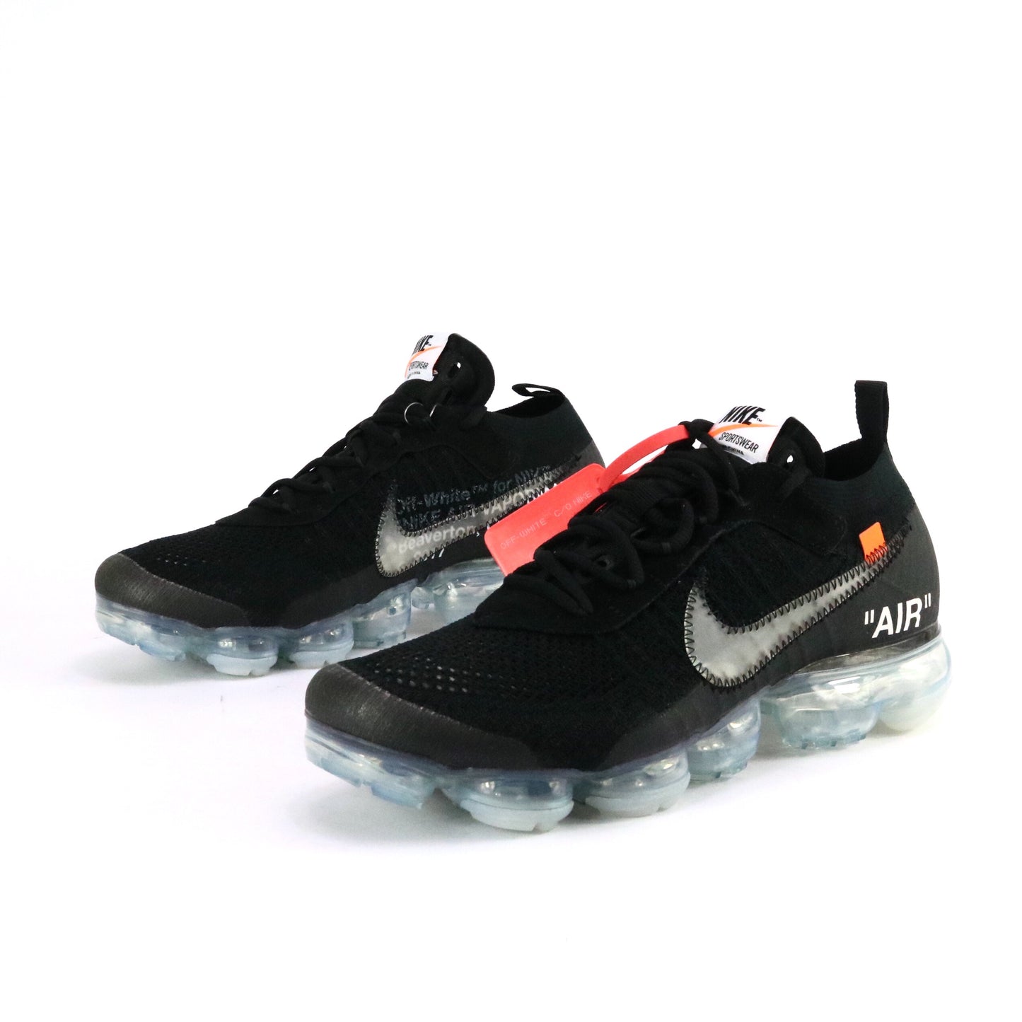 OFF-WHITE x Air Vapormax Flyknit (2018) Black Clear Total Orange