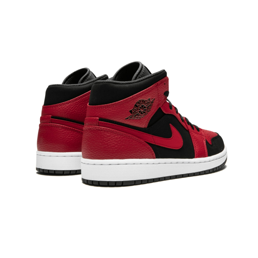 Air Jordan 1 Mid Reverse Bred Black White Gym Red